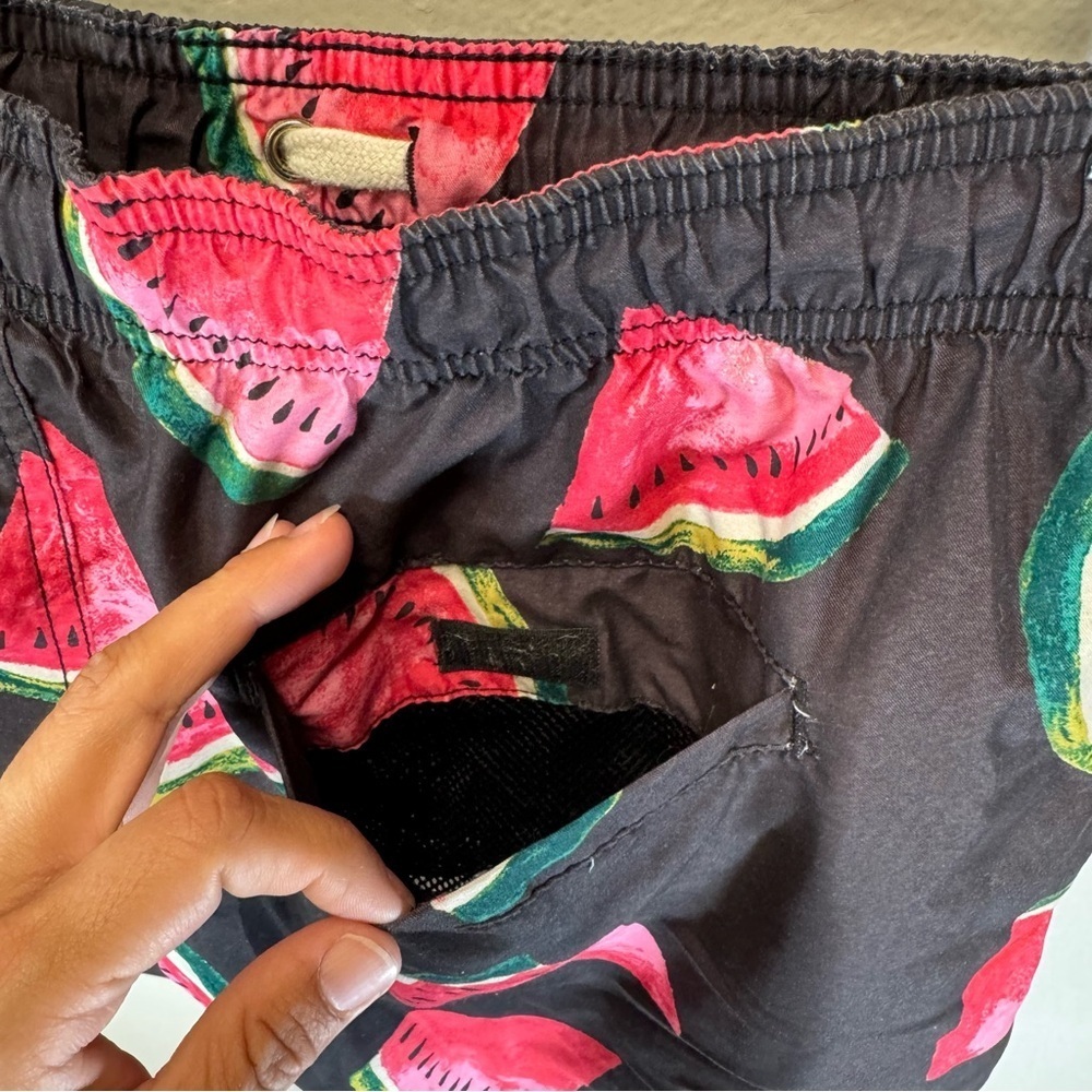 H&M men's watermelon print swim shorts surfboard trunks pockets mesh liner small - Picture 11 of 11